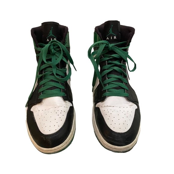 2009 Air Jordan 1 Retro High Boston Celtics 332550-101 Men's Size US 13 Sneakers - Picture 2 of 9